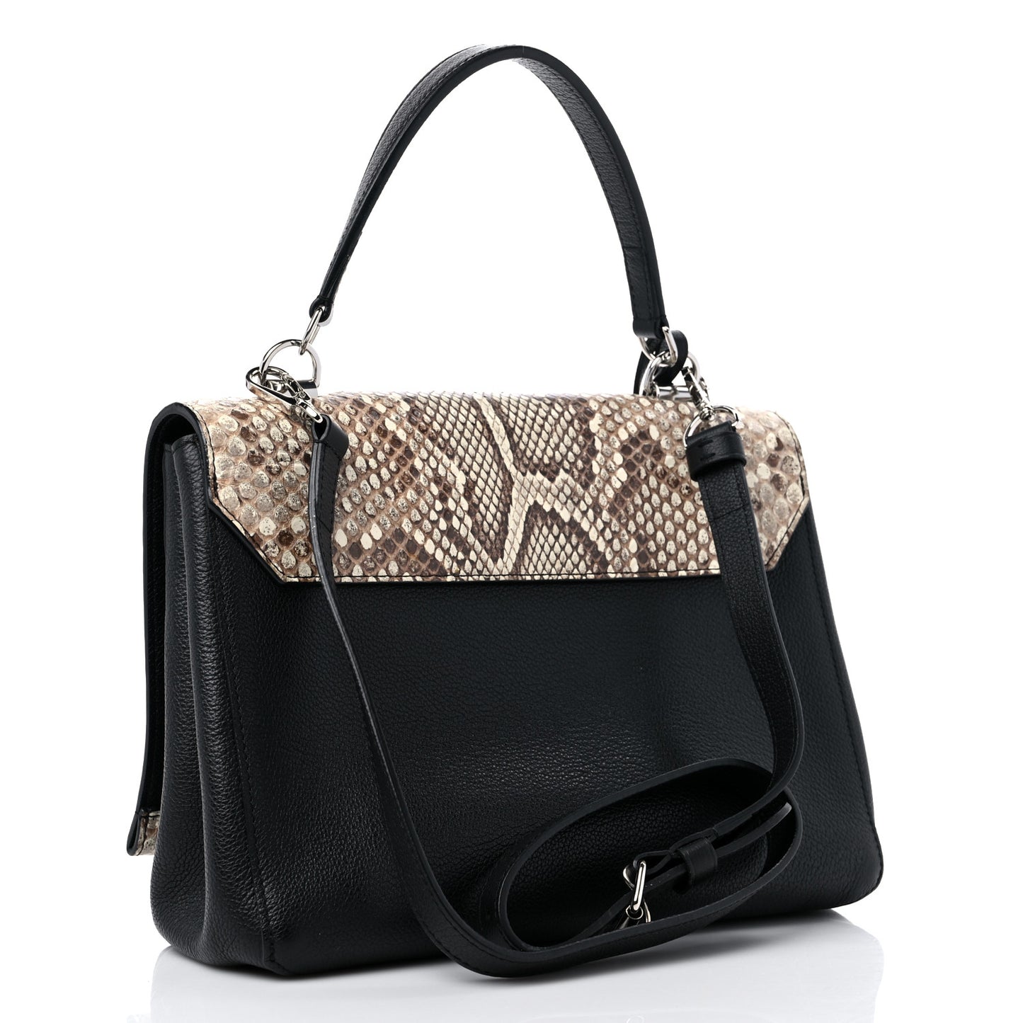 Snakeskin Lockme II Top Handle