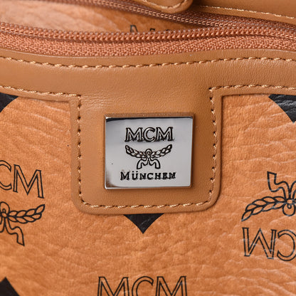 MCM Visetos Crocodile Embossed Medium Liz Shopper Tote Cognac 6 of 15