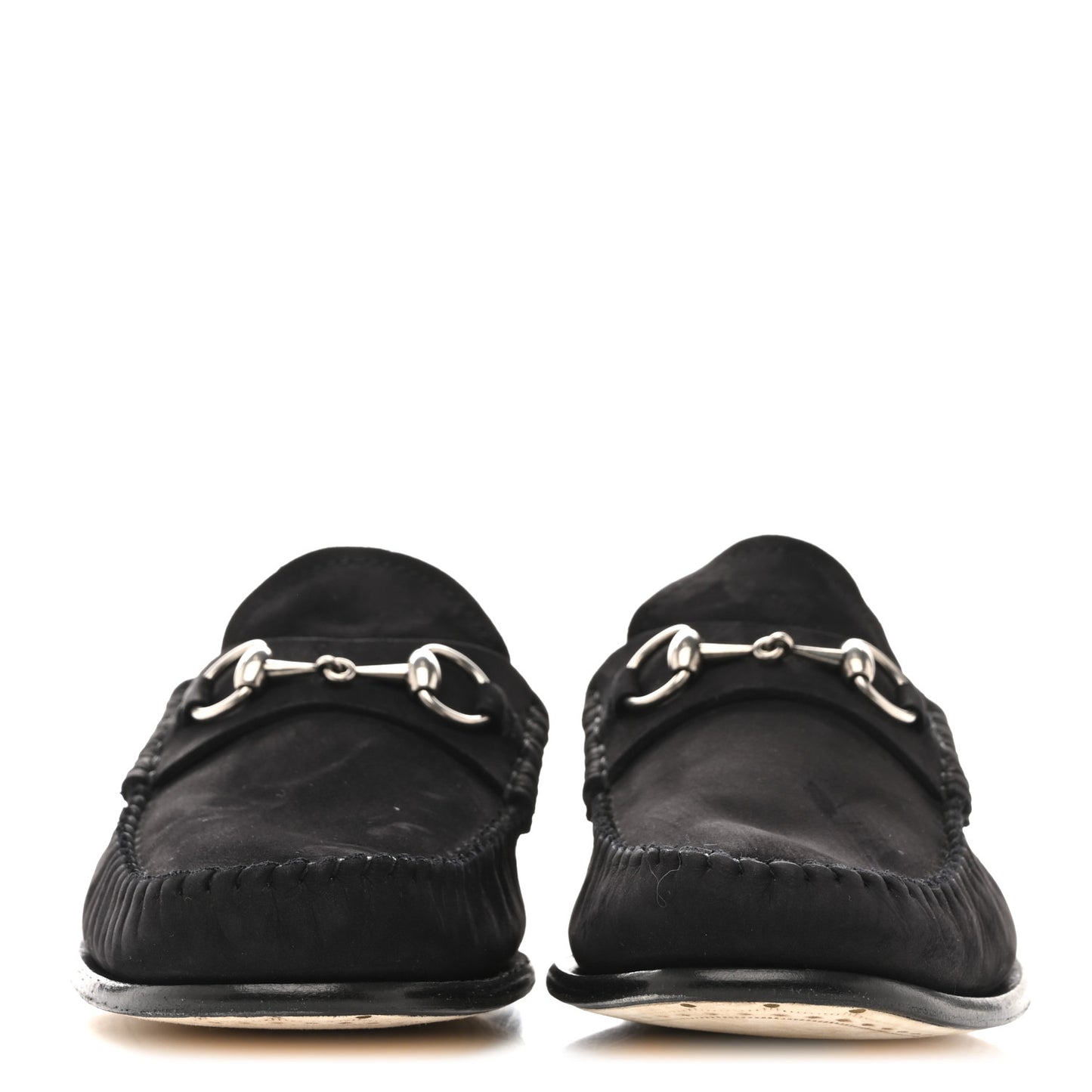 Suede Calfskin Womens 1953 Horsebit Loafers 37 Black