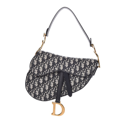 Christian Dior Oblique Saddle Bag Blue 1 of 8