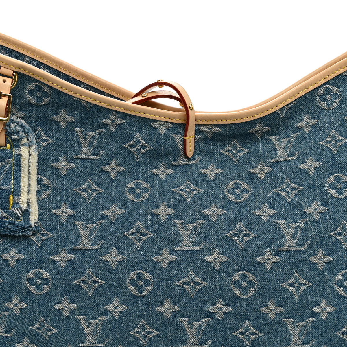 Louis Vuitton Monogram Denim CarryAll MM Blue 8 of 11