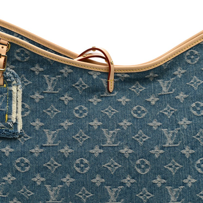 Louis Vuitton Monogram Denim CarryAll MM Blue 8 of 11