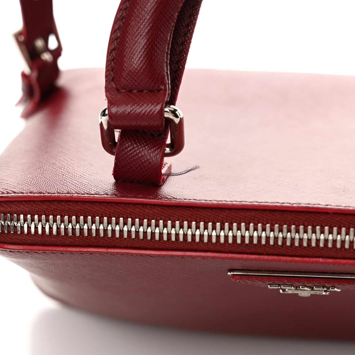 Prada Saffiano Lux Promenade Backpack Cherry 15 of 18