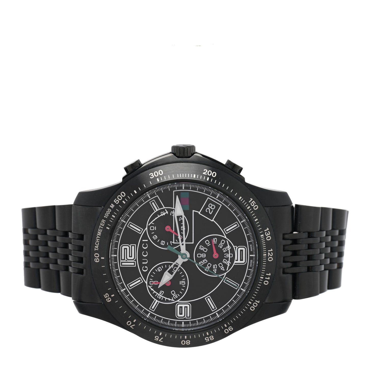 PVD Stainless Steel 44mm G-Timeless Chronograph Quartz Watch Black