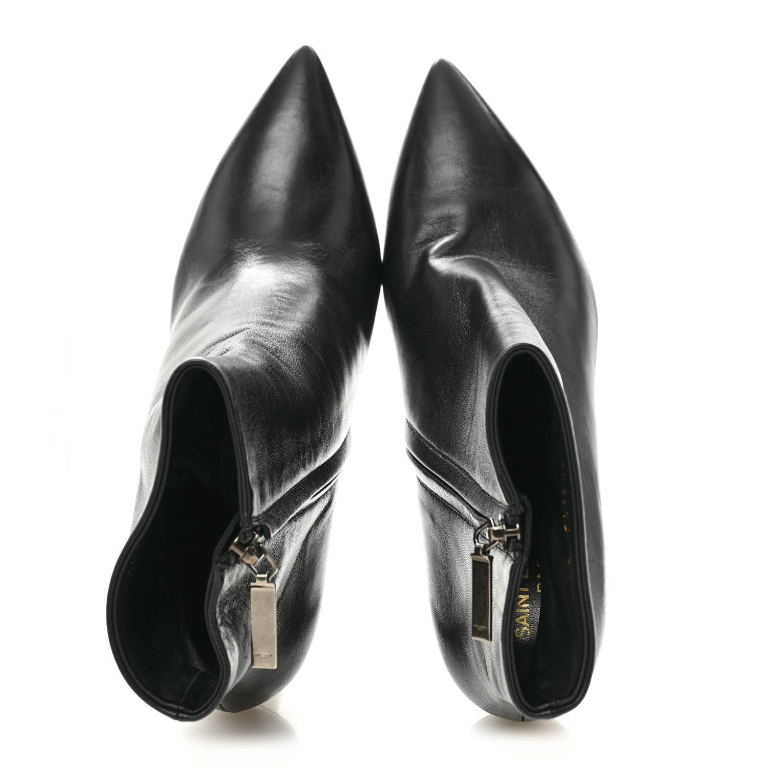 Saint Laurent Santiago Russo Kate 85 Zip Bootie 39 Black 2 of 8