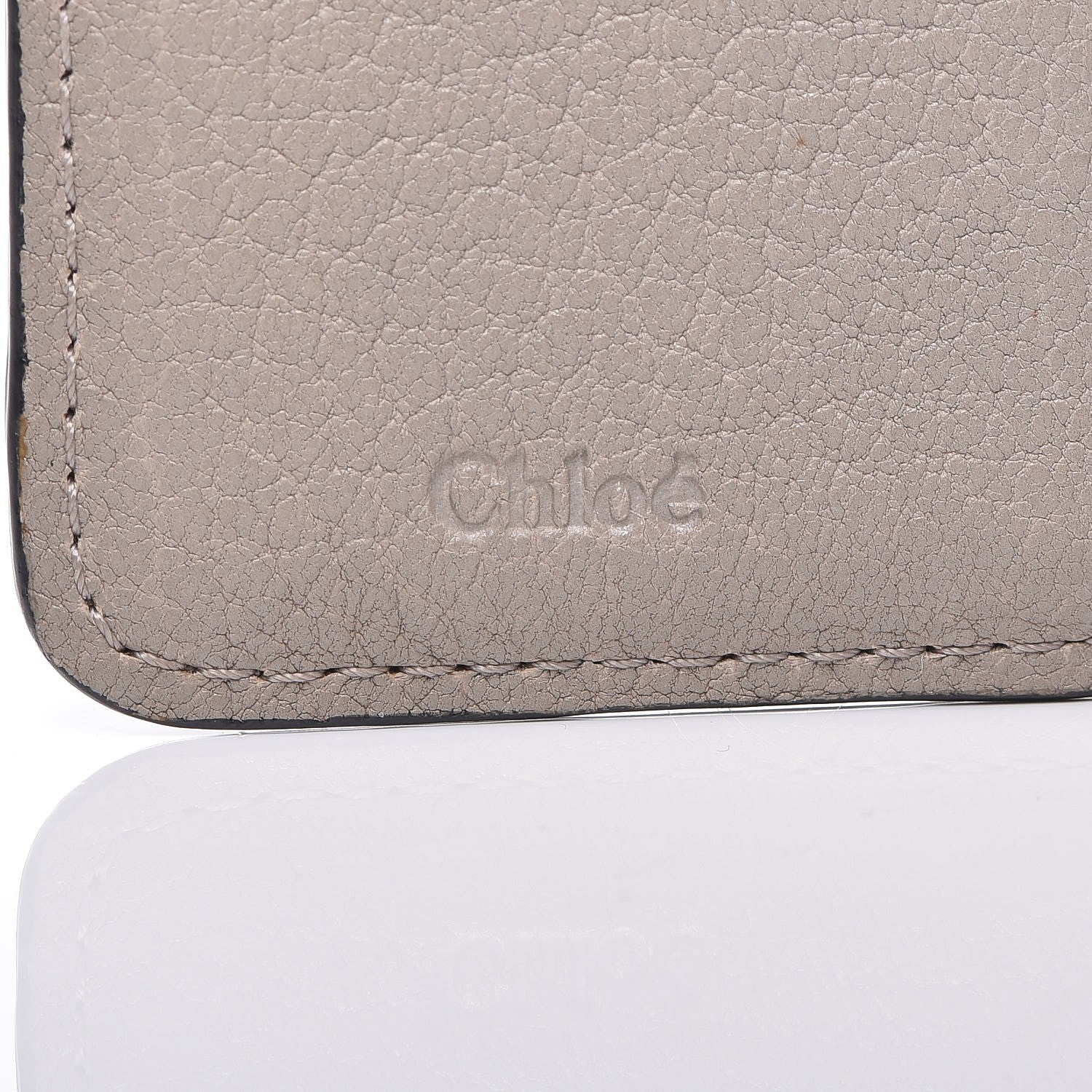 Chloe Grained Lambskin Drew Square Wallet Motty Grey 7 of 8