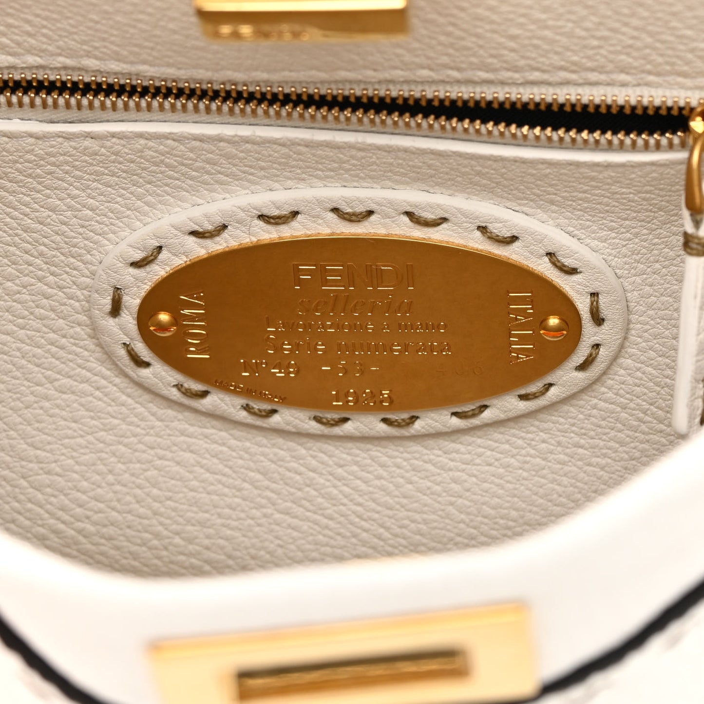 Cuoio Romano Selleria Mini Peekaboo Iconic Satchel White