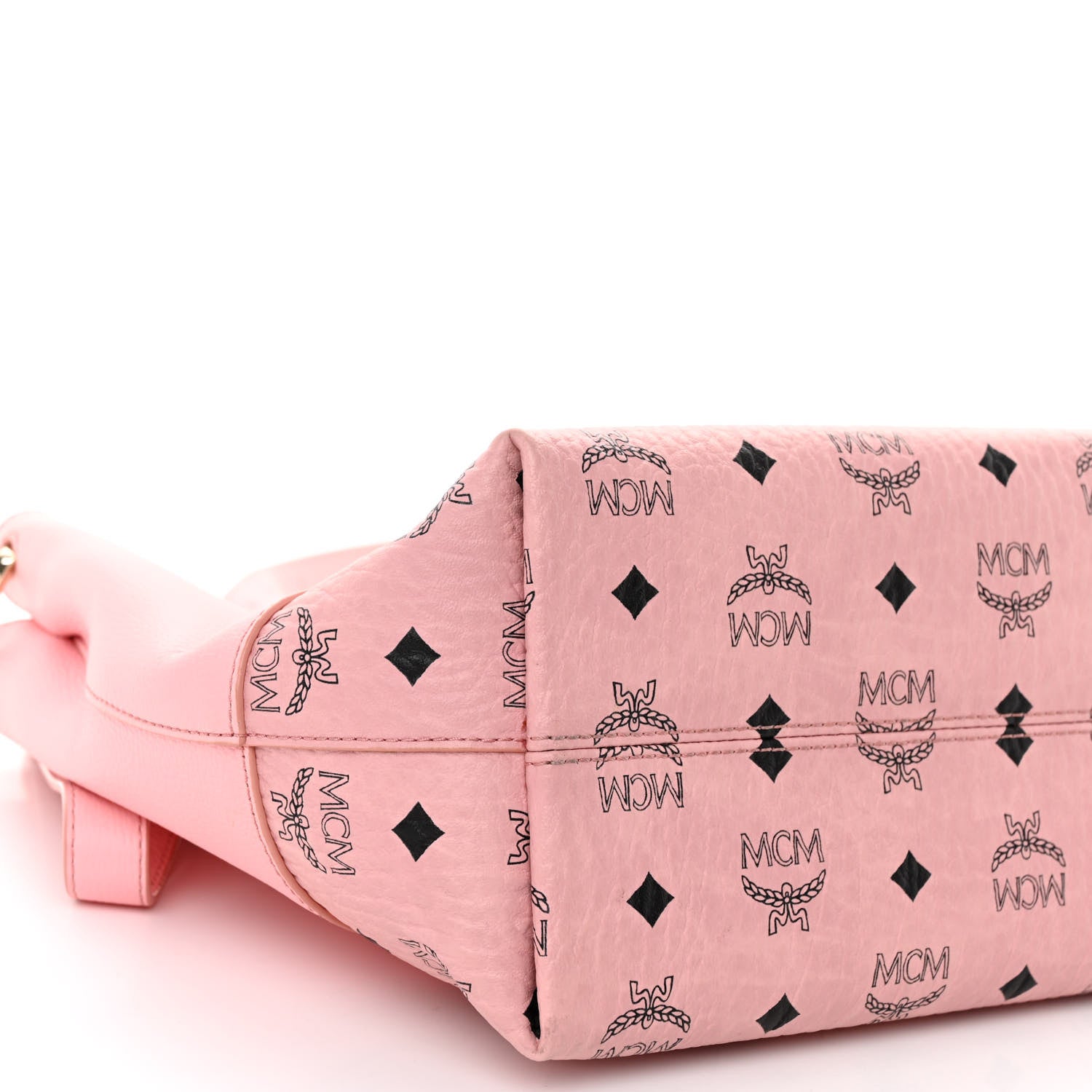 MCM Calfskin Visetos Anni Medium Hobo Bag Soft Pink 8 of 9
