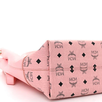 MCM Calfskin Visetos Anni Medium Hobo Bag Soft Pink 8 of 9