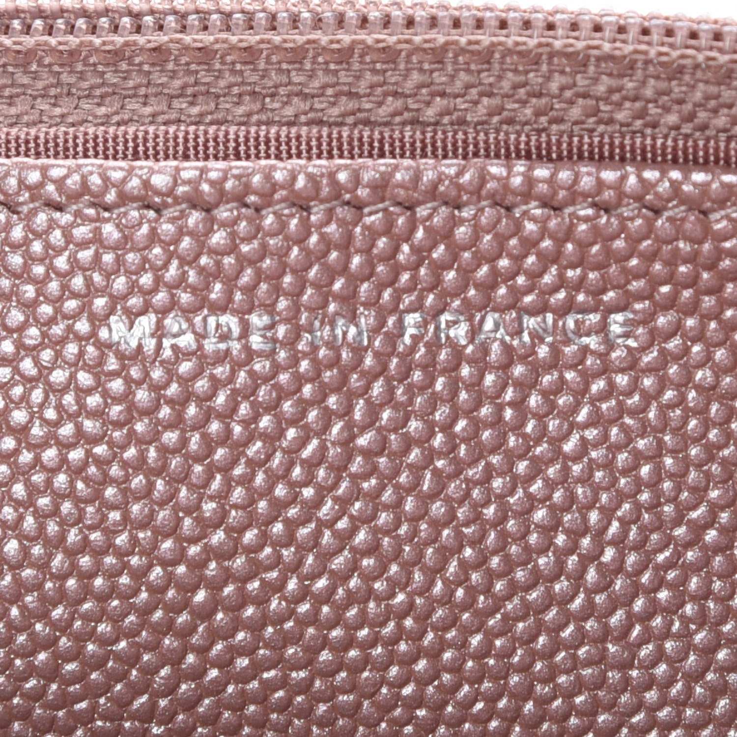 Chanel Metallic Caviar Chevron Quilted Vintage Mademoiselle Wallet On Chain WOC Pink 9 of 11