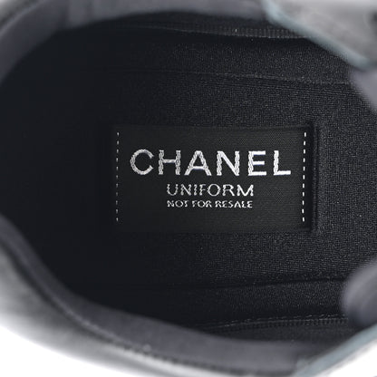 Chanel Calfskin Lambskin CC Uniform Sneakers 42 Black 8 of 12