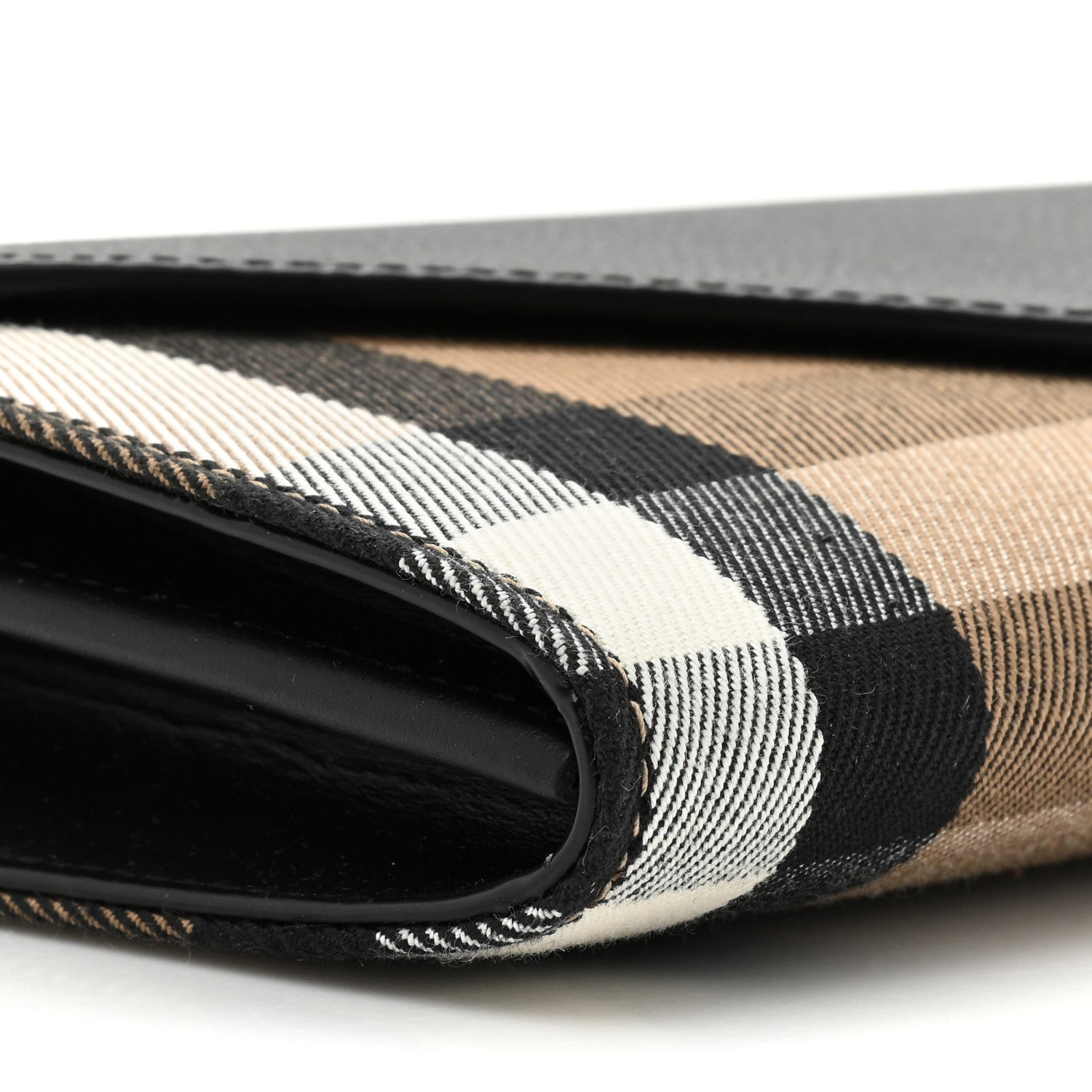 Burberry Calfskin House Check Hannah Wallet with Detachable Strap Black 10 of 10