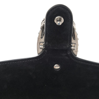 Gucci GG Supreme Monogram Suede Crystal Small Dionysus Shoulder Bag Beige Ebony Black 13 of 14