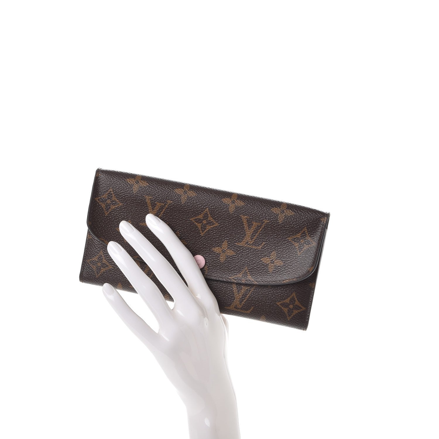 Louis Vuitton Monogram Emilie Wallet Rose Ballerine 2 of 9
