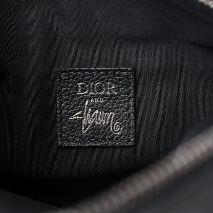 Christian Dior X SHAWN STUSSY Grained Calfskin Saddle Bag Black 6 of 12