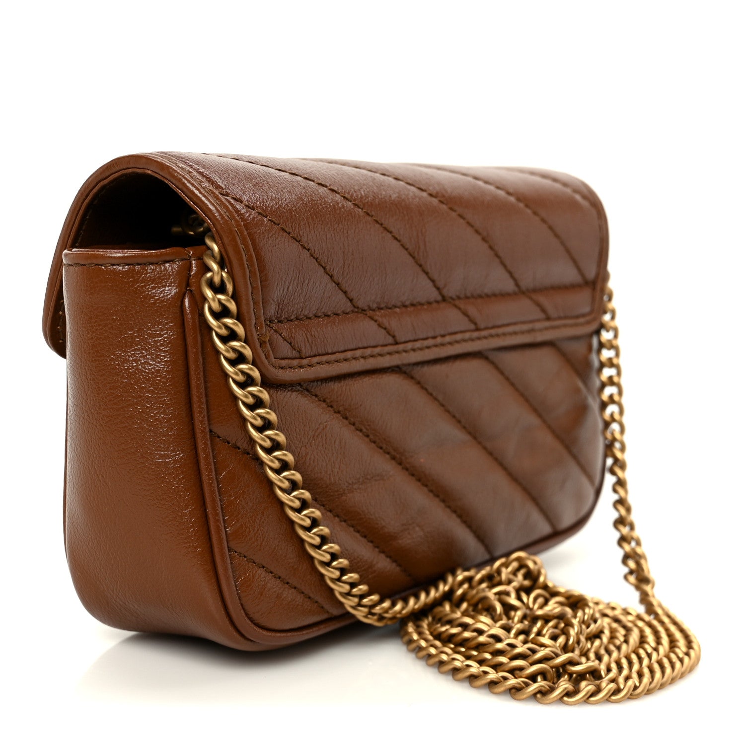 Gucci Azalea Calfskin Matelasse Diagonal Super Mini GG Marmont Shoulder Bag Cuir 3 of 11