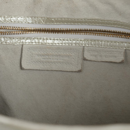 Nancy Gonzalez Crocodile Top Handle Bag Silver 8 of 11