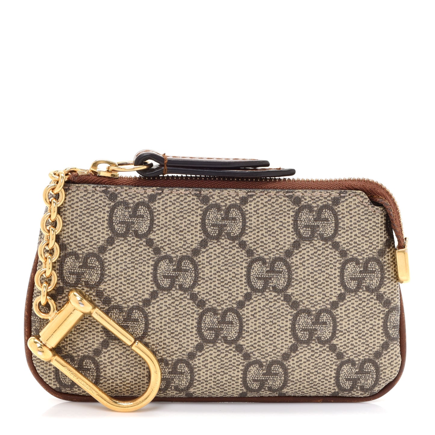 GG Supreme Monogram Key Case Brown