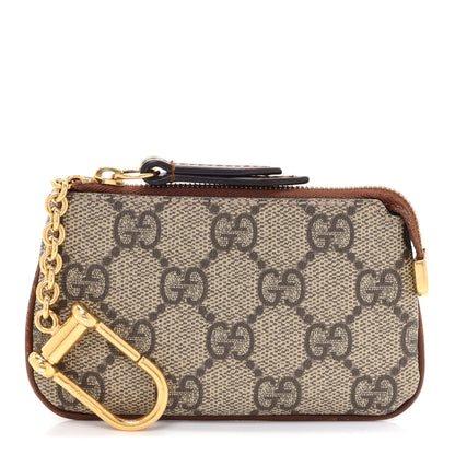 Gucci GG Supreme Monogram Key Case Brown 1 of 9