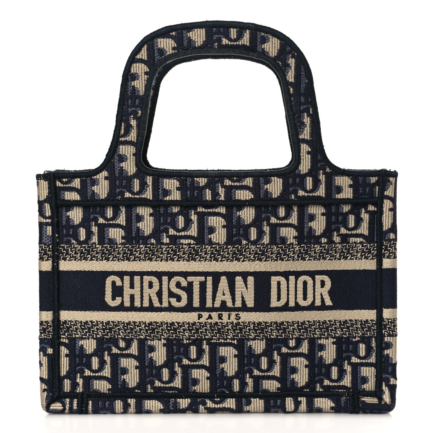 Christian Dior Oblique Mini Book Tote Blue Multicolor 1 of 8