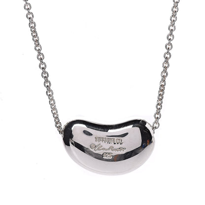Tiffany Sterling Silver 20mm Elsa Peretti Bean Pendant Necklace 7 of 7