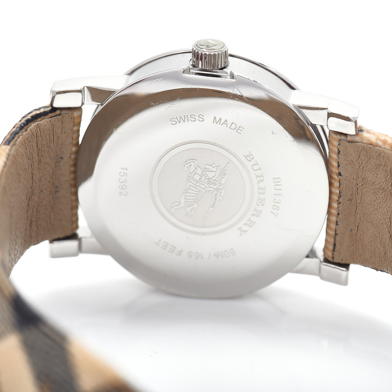 Burberry Stainless Steel Calfskin 28mm Heritage Nova Check Quartz Watch BU1387 4 of 4