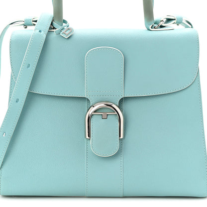 Delvaux Grained Calfskin MM Brillant Satchel Light Blue 8 of 13