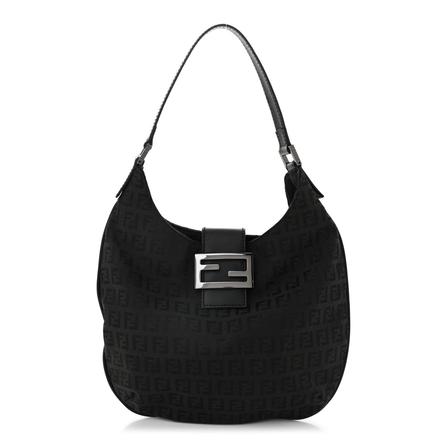 Fendi Zucchino Large Hobo Black 1 of 9
