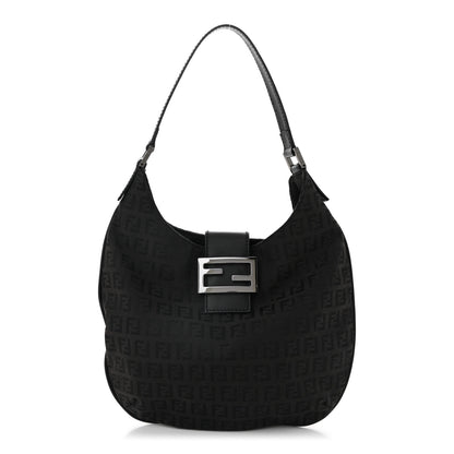 Fendi Zucchino Large Hobo Black 1 of 9