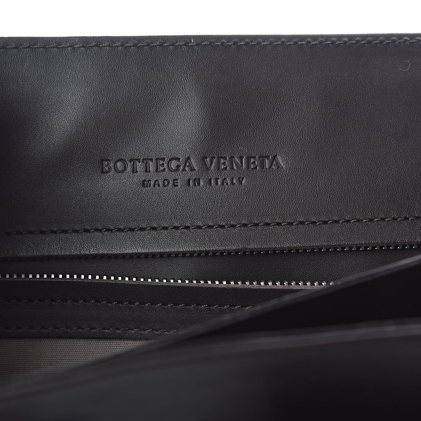 Calfskin Intrecciato Briefcase Ebano