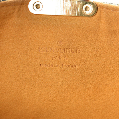 Louis Vuitton Monogram Denim Pochette Plat Clutch Blue 6 of 13