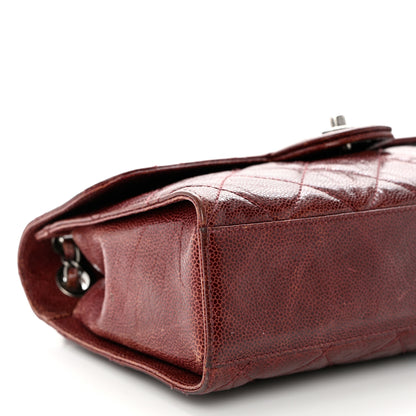 Chanel Crumpled Grained Calfskin Medium CC Crave Flap Bordeaux 9 of 10