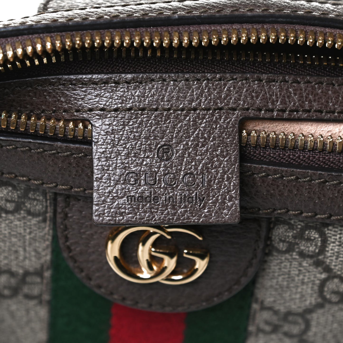 GG Supreme Monogram Web Medium Ophidia Boston Brown