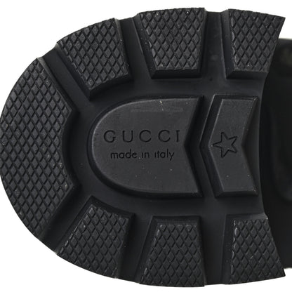 Gucci Calfskin Crystal GG Trip Chelsea Ankle Boots 38 Black 7 of 9