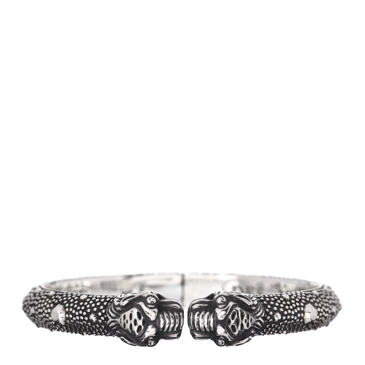 Sterling Silver Double Tiger Head Cuff Bracelet
