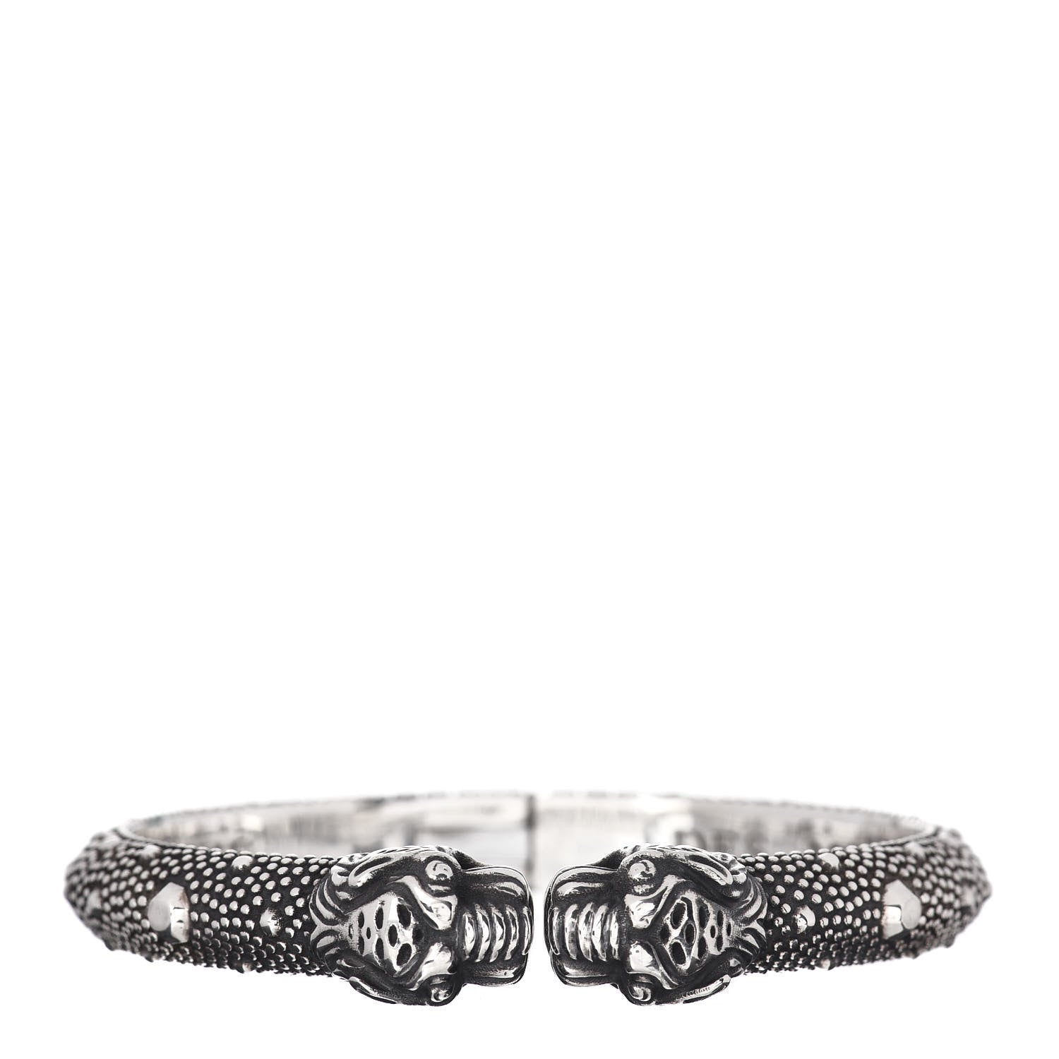 Gucci Sterling Silver Double Tiger Head Cuff Bracelet 1 of 4