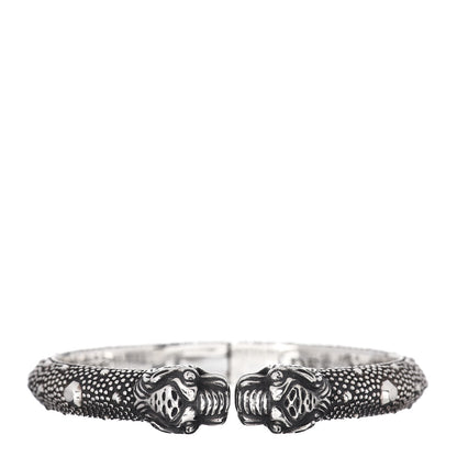 Gucci Sterling Silver Double Tiger Head Cuff Bracelet 1 of 4