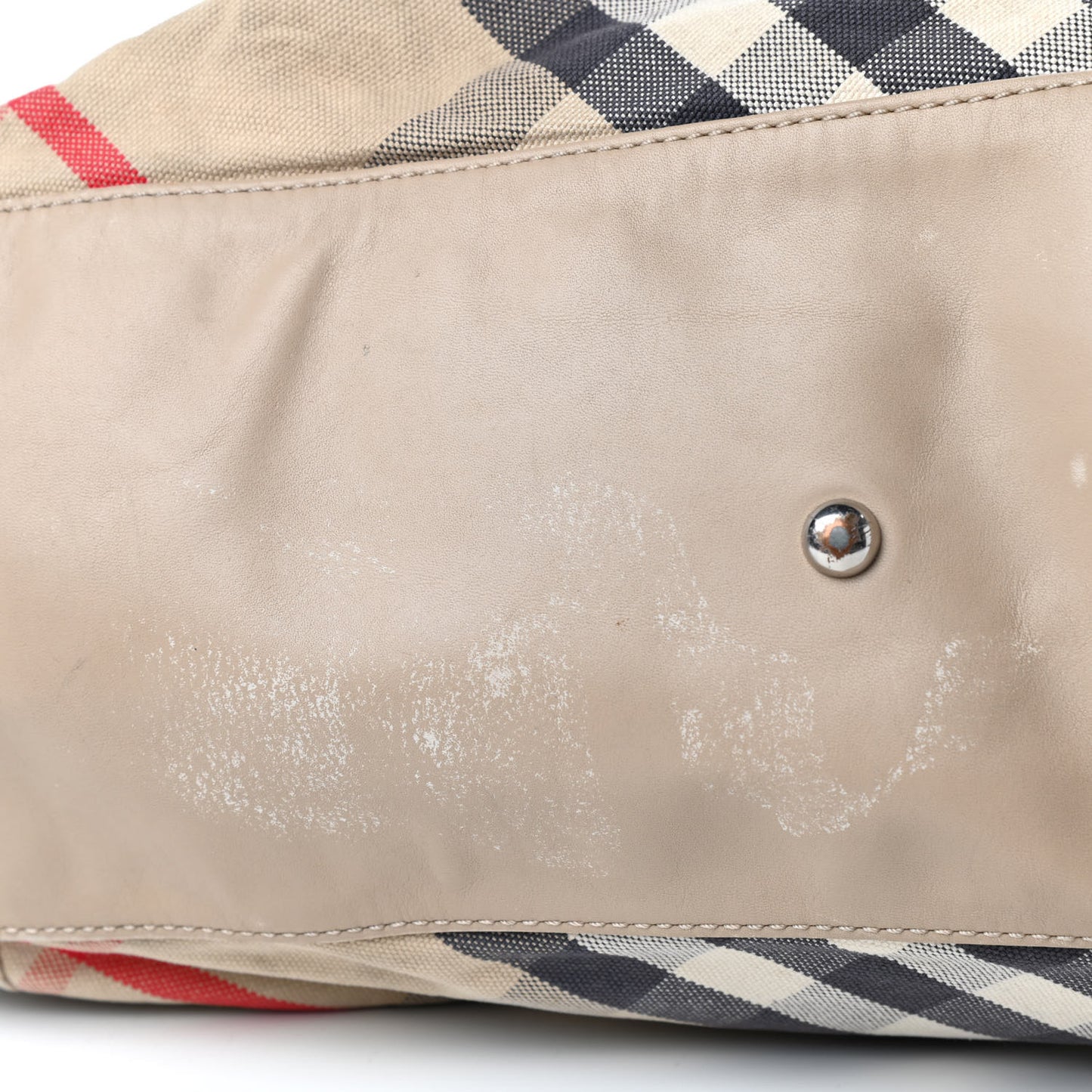 Nova Check Tote Diaper Bag Beige