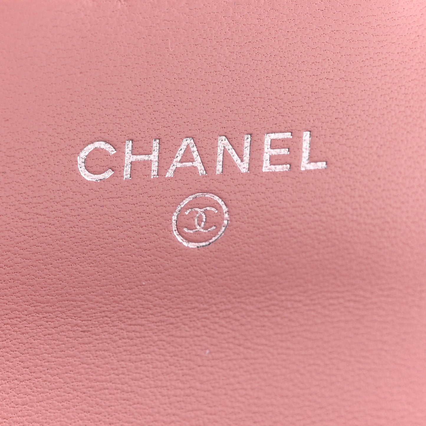 Lambskin Quilted Flap Card Holder Pink