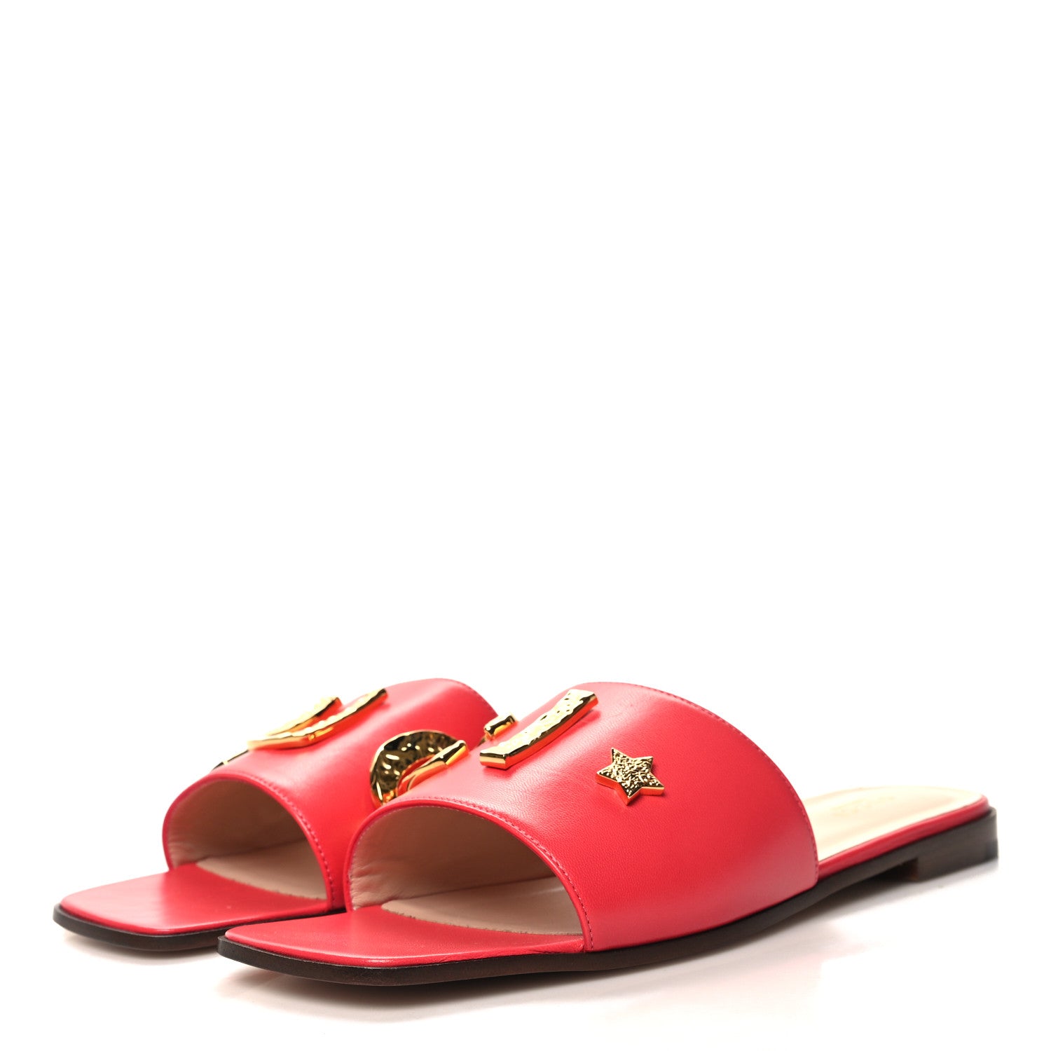 Gucci Malaga Kid Cara Flat Slide Sandals 41 Runway Coral 3 of 10