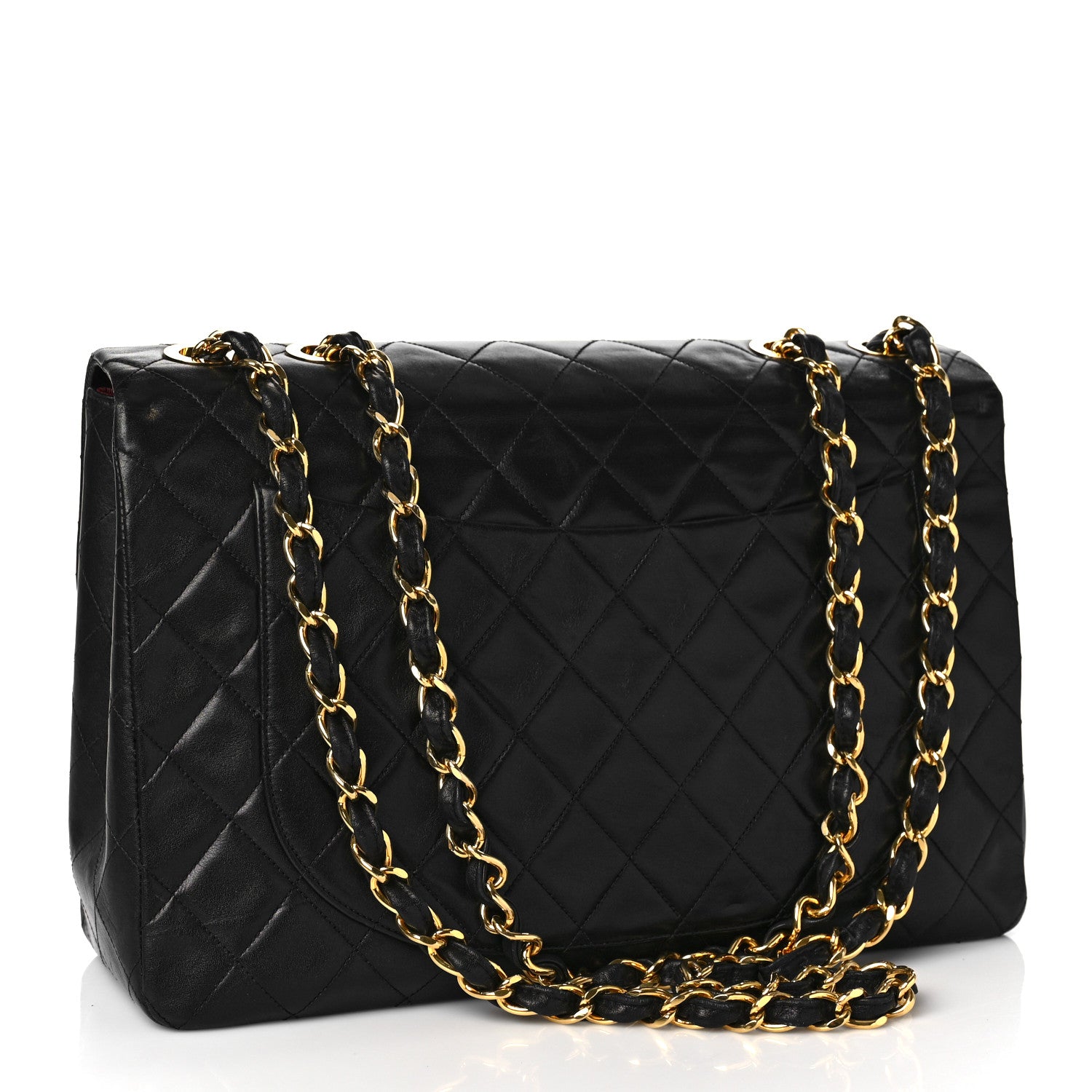 Chanel Lambskin Quilted XL Jumbo Single Flap Black 3 of 10