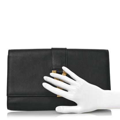 Saint Laurent Calfskin Classic Y Ligne Clutch Black 2 of 11