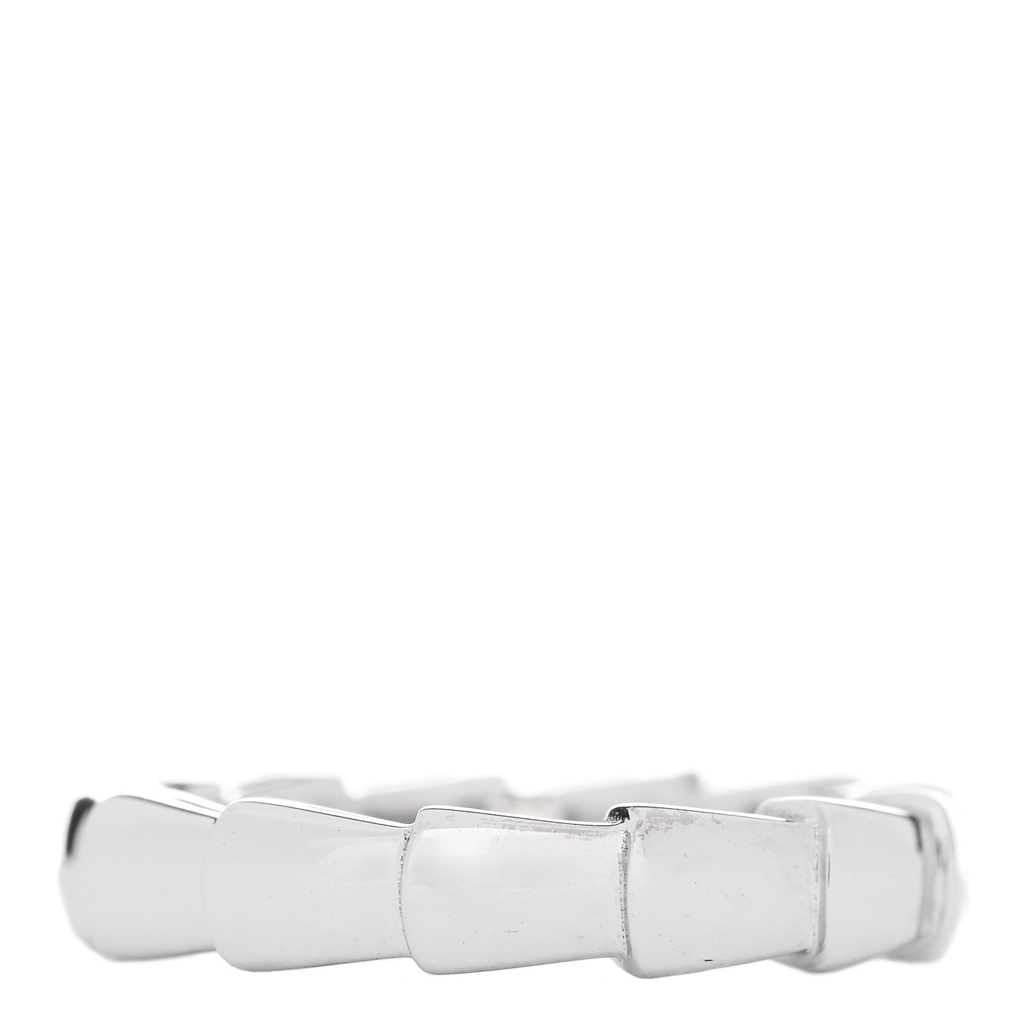 Bulgari 18K White Gold Serpenti Viper Band Ring 47 4.25 3 of 7