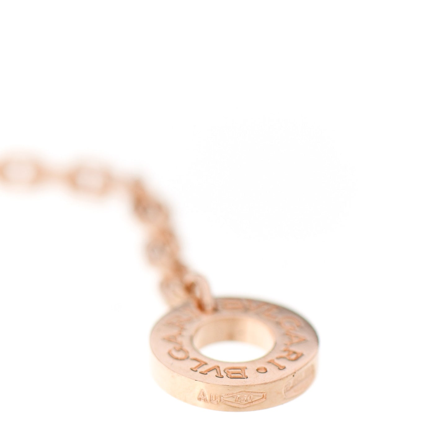 18K Rose Gold Black Ceramic B.Zero1 Rock Pendant Necklace