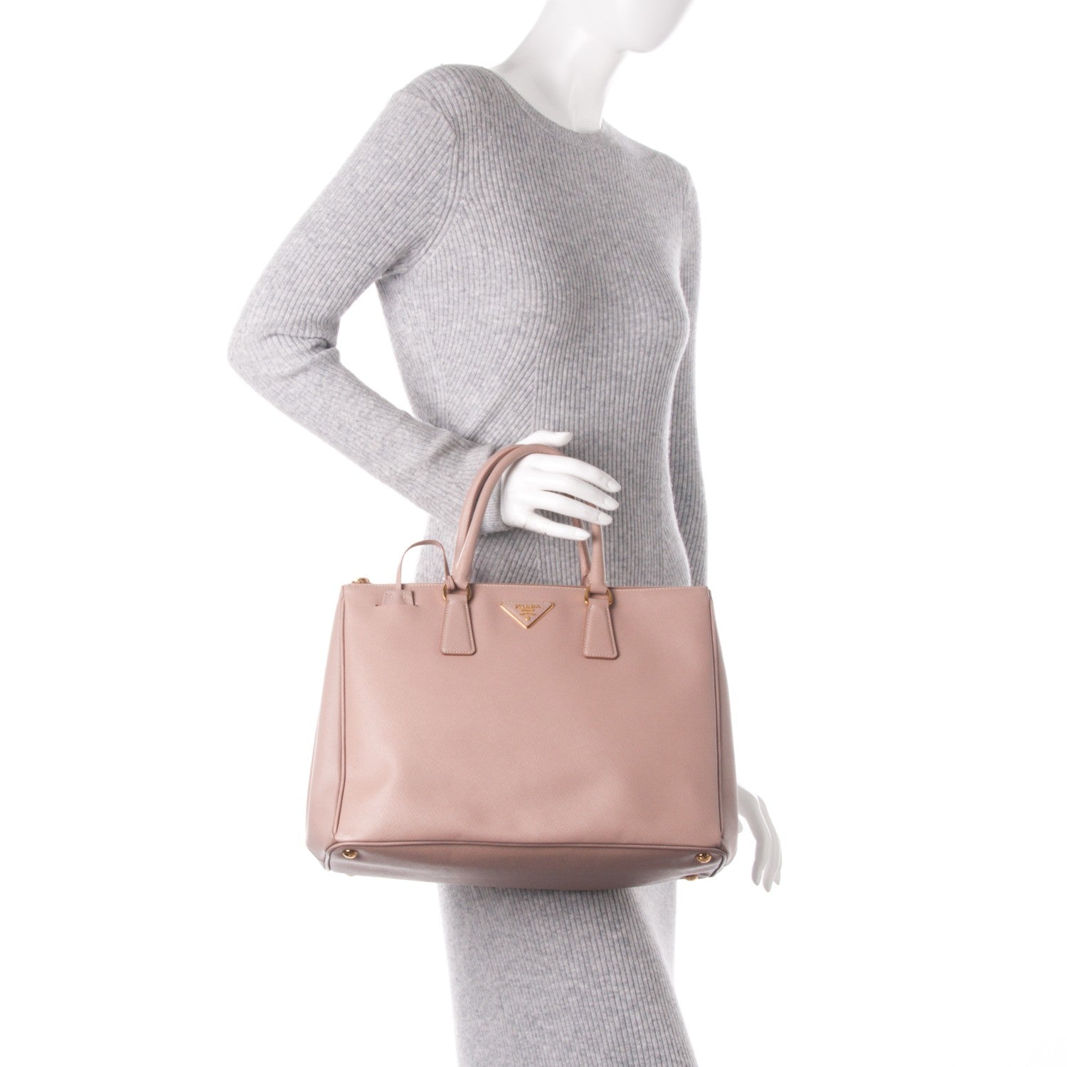 Prada Saffiano Large Galleria Double Zip Tote Cammeo 2 of 8