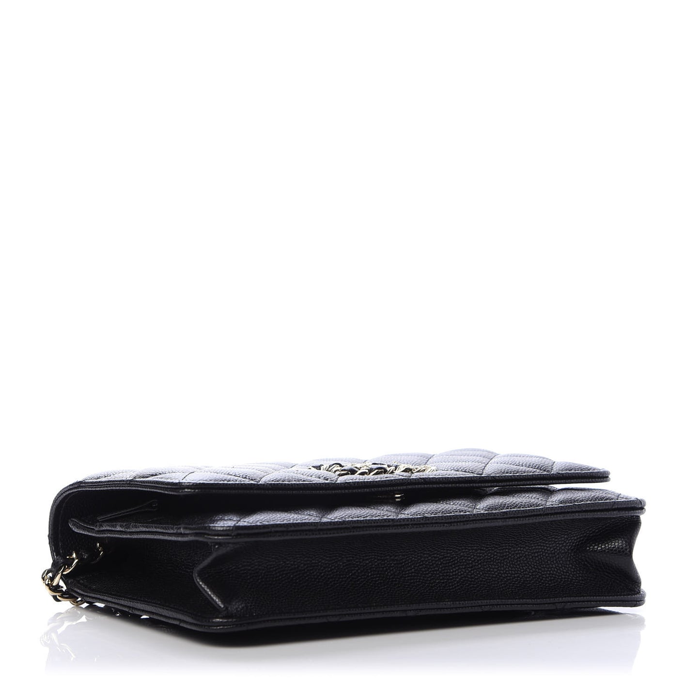 Caviar Quilted French New Wave Chain CC Wallet On Chain WOC Black