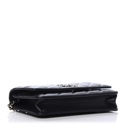 Chanel Caviar Quilted French New Wave Chain CC Wallet On Chain WOC Black 4 of 12