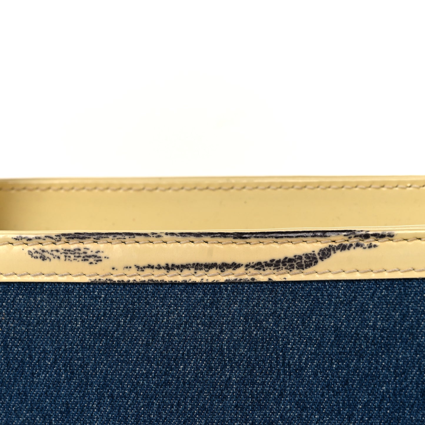 Denim Patent Diorella Rectangular Bag Blue