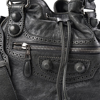 Balenciaga Agneau Giant Brogues Hardware Pompon Anthracite 13 of 18