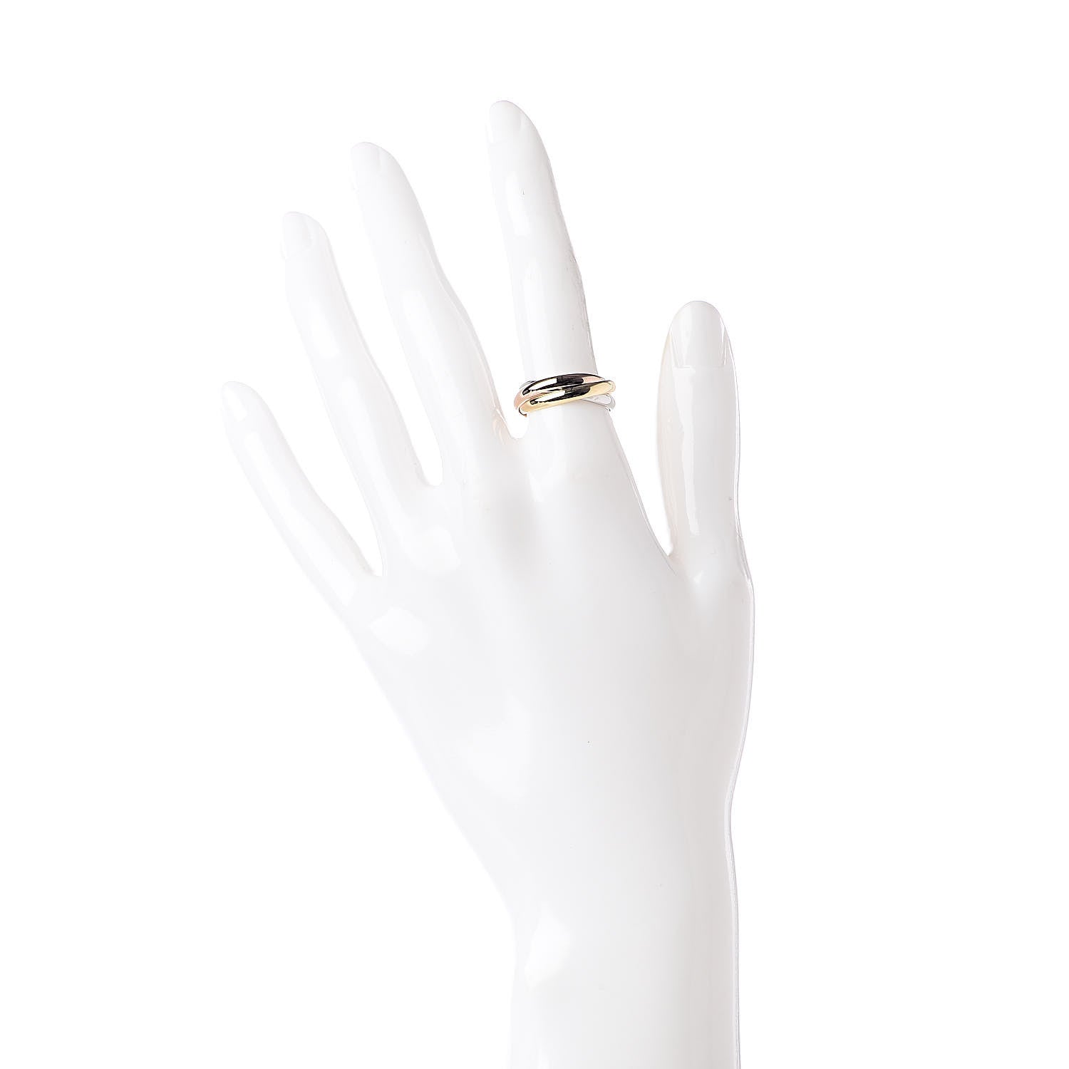 Cartier 18K Pink Yellow White Gold Small Trinity Ring 51 5.75 2 of 5